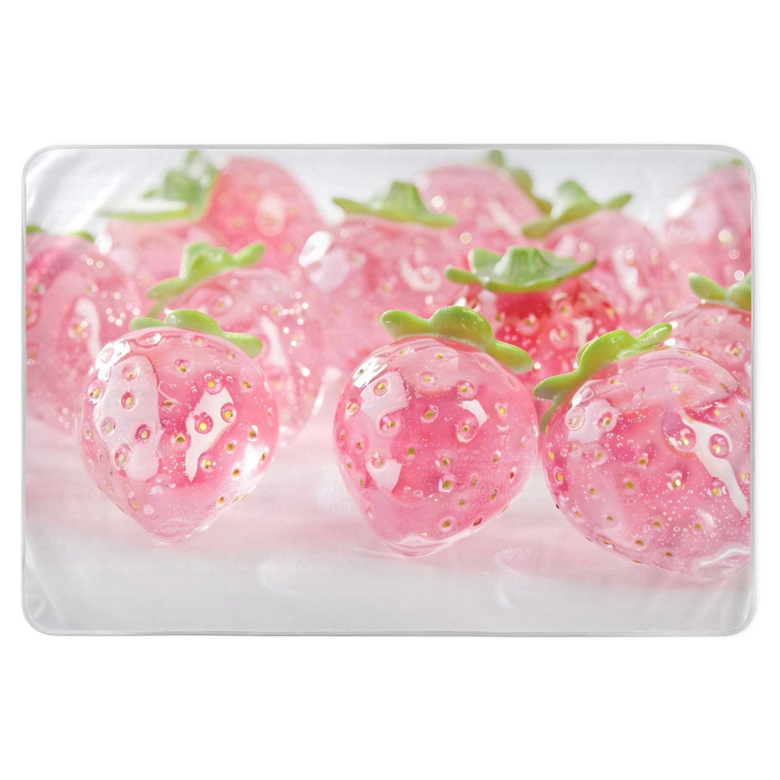 CEBUGI 34” x 52”Washable Underpads Heavy Absorbency Waterproof Incontinence Bed Pads Red Strawberry Pee Pads for Adults Kids and Baby