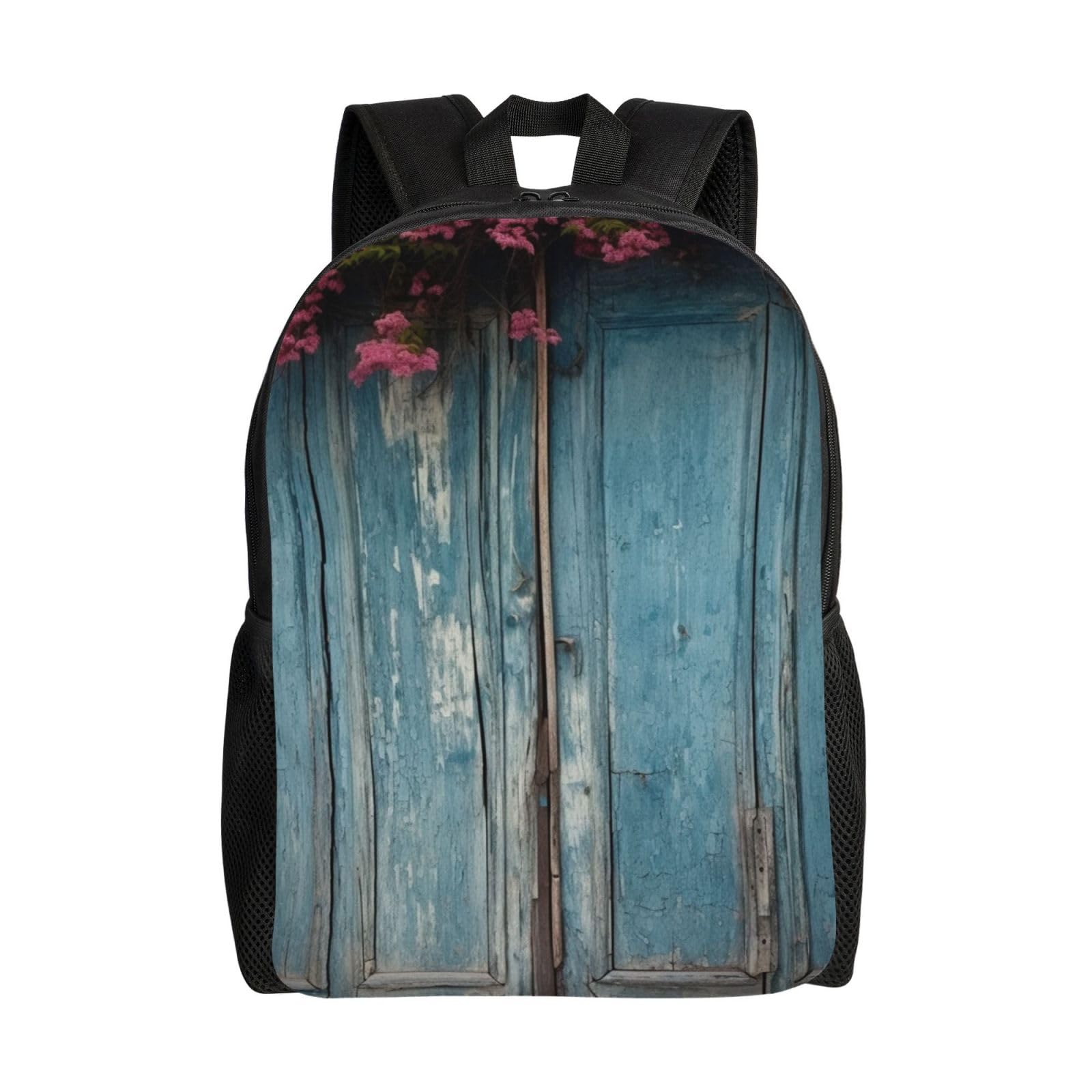BWLHJKE Travel Backpack for Women Men Vintage Blue Wood Laptop Backpack Large College Bag Waterproof Casual Daypack