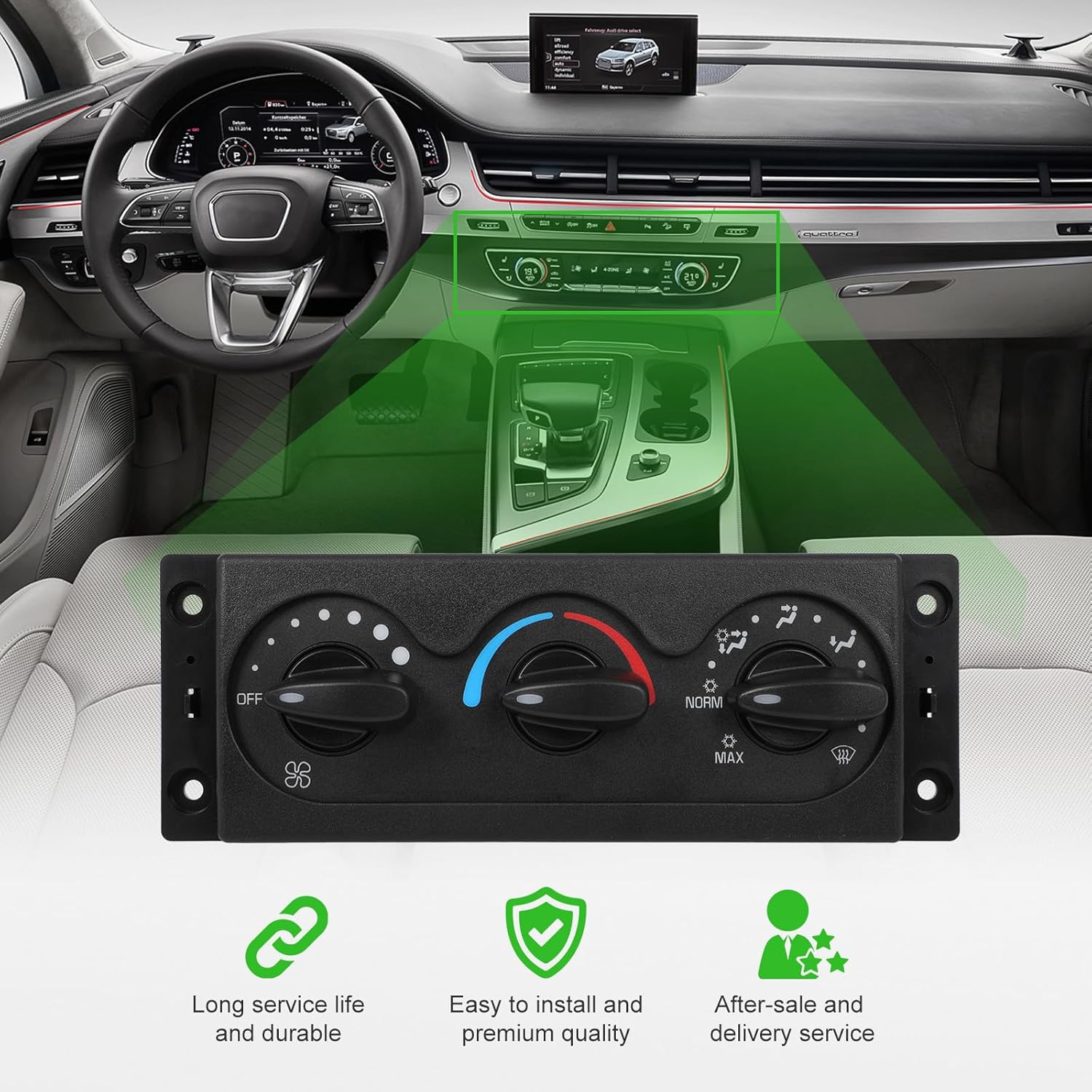 SCITOO Climate Control Module AC Heater Control Panel 2007-2012 for International Prostar,2008-2012 for International Durastar (4200),2008-2012 for International Durastar (4300)