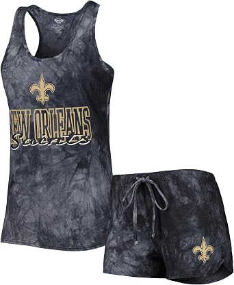 Concepts Sport Womens NFL Billboard Scoop Neck Racerback Tank and Shorts Sleep Set