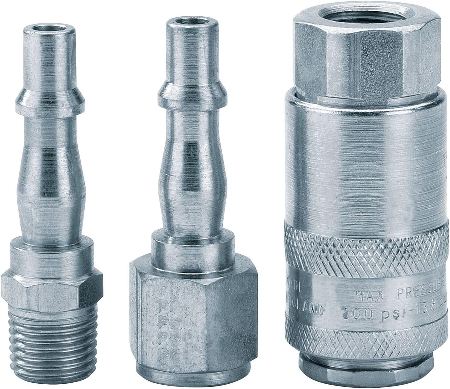 Draper 37844 Air Line Coupling Set, 1/4" BSP, 3 Pieces, Blue