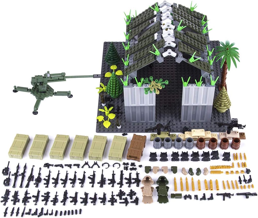 MSEI Weapons Pack Set, Military Weapons WW2 Weapons SWAT Police Team Weapons Compatible with Lego Minifigures