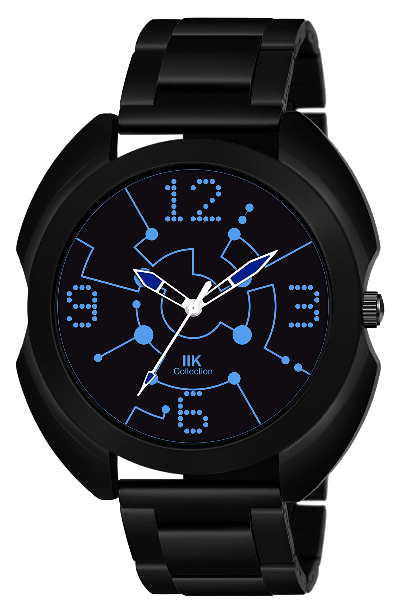 IIK COLLECTION Round Creative Dial Metalic Bracelet Chain Strap Analogue Wrist Watch for Men and Boys (B0B3J2QYJZ) Amazon Price History, Amazon Price Tracker