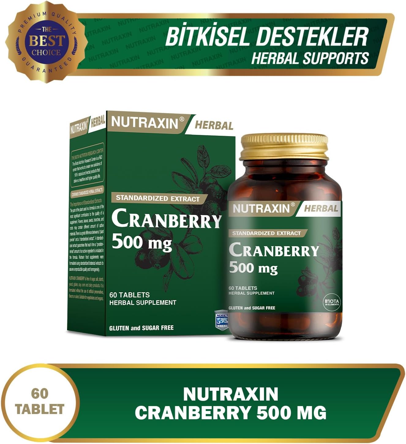 Nutraxin Herbal Cranberry 500 mg 60 Tablet