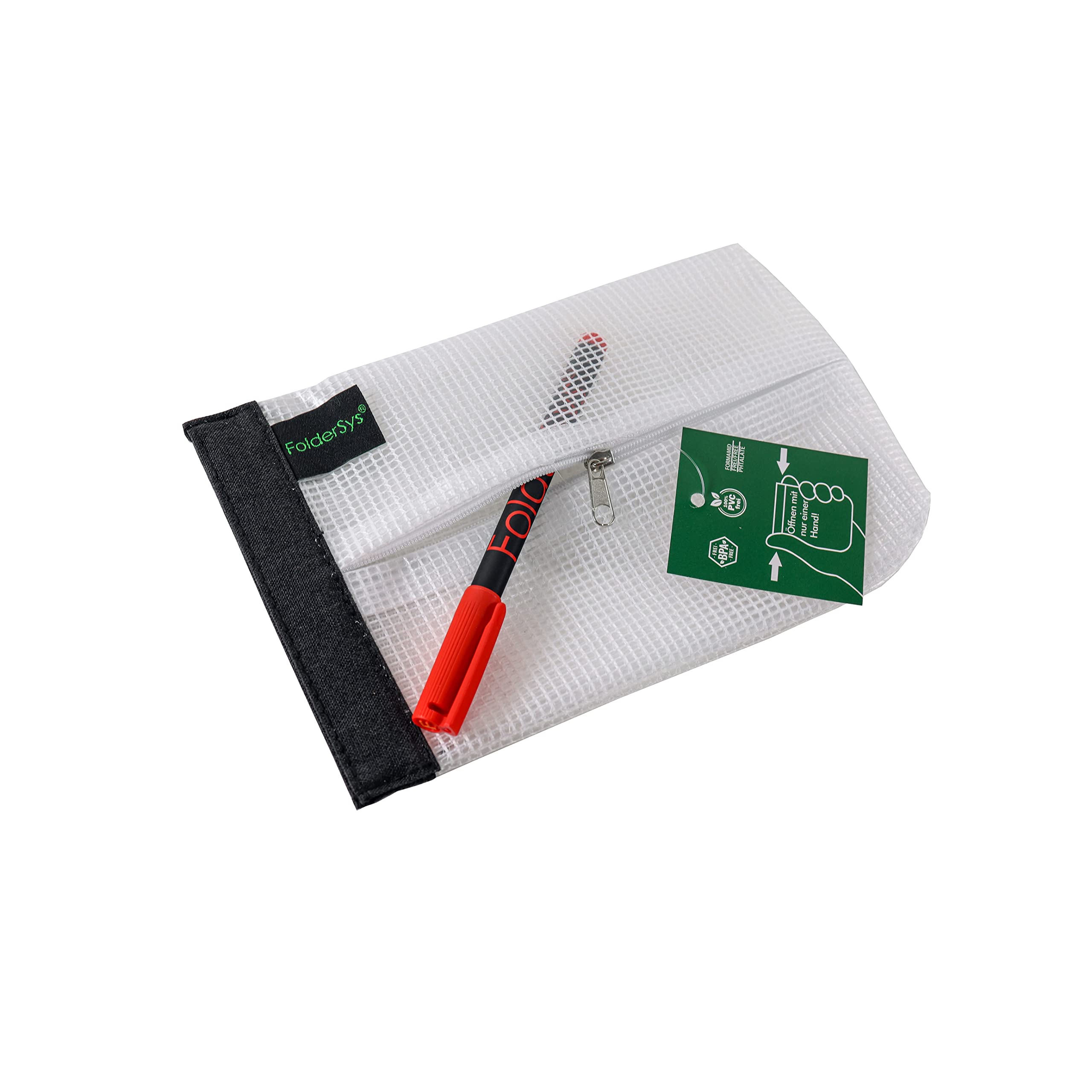 Amazon | FolderSysスナップバッグ 約A6判(200×130mm)用収納袋×1、PVC