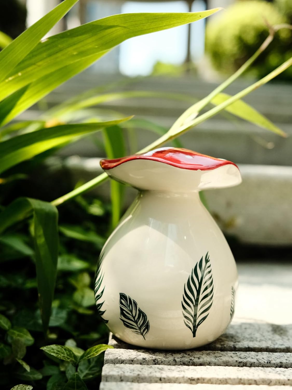Cute Thumb Watering Can, Mushroom Decor Indoor/Outdoor, Handmade Ceramic Watering Bell, Cottagecore Decor Aesthetic Mushroom Merchandise, Plant House Warming Gifts
