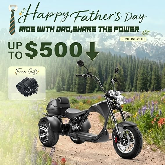 eAhora M1P 2000W Electric Tricycle for Adults & Seniors, 60V 30Ah Battery 26MPH 3-Wheel Electric Trike, 55 Miles Range Mobility Scooter with Storage Box, Hydraulic Disc Brakes, 5A Smart Charger