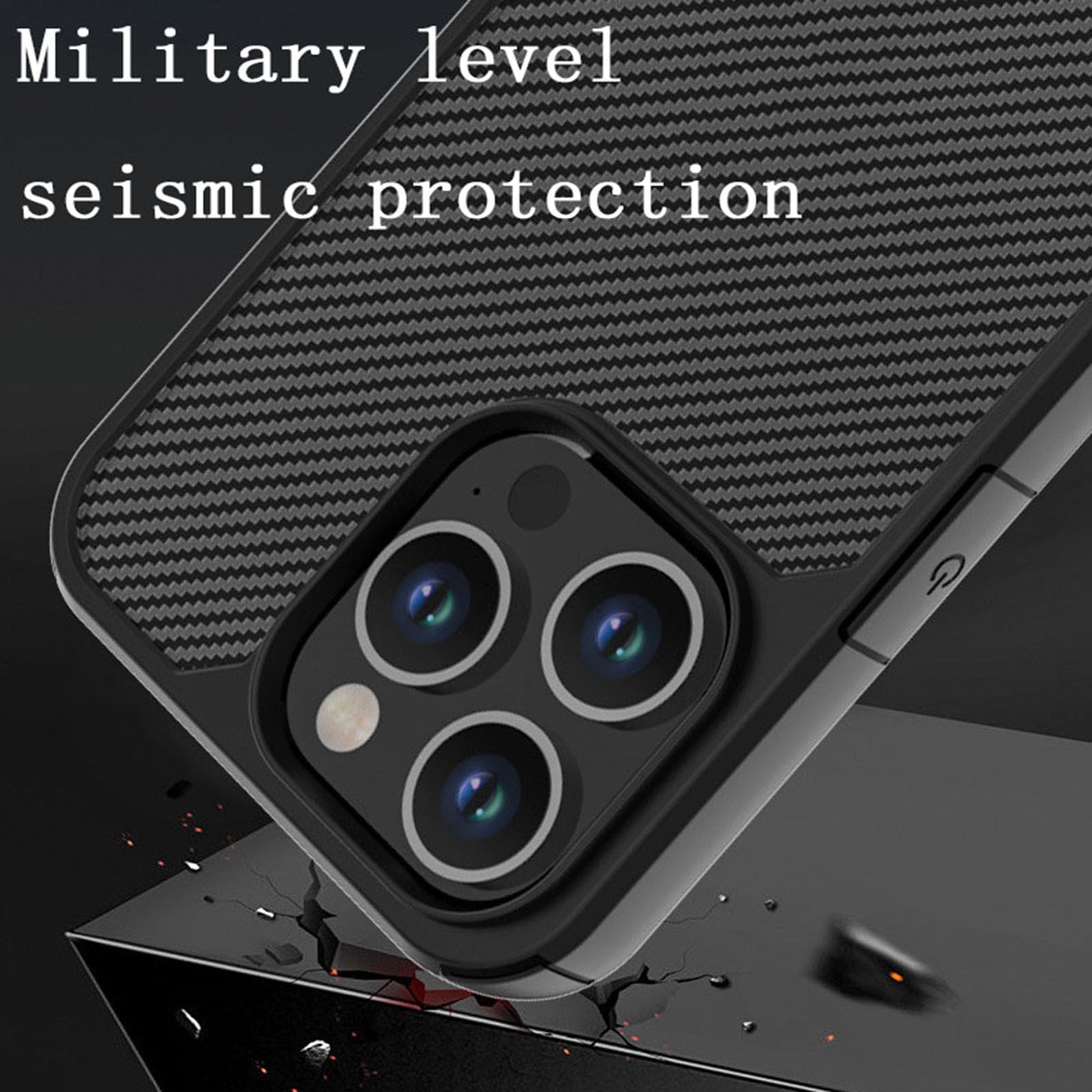 【Iphone15】カーボンファイバーテクスチャケース　ブラック Chevalier iPhone 15 MagSafe対応 カーボンケース – Elise Japan