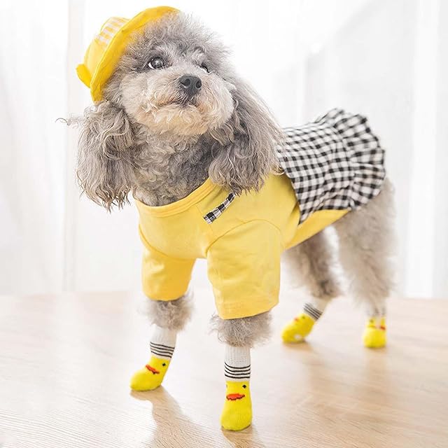 Foto 6 de 8 de Kasmole Calcetines para Perros, Calcetines Antideslizantes para Cachorros, caaniche