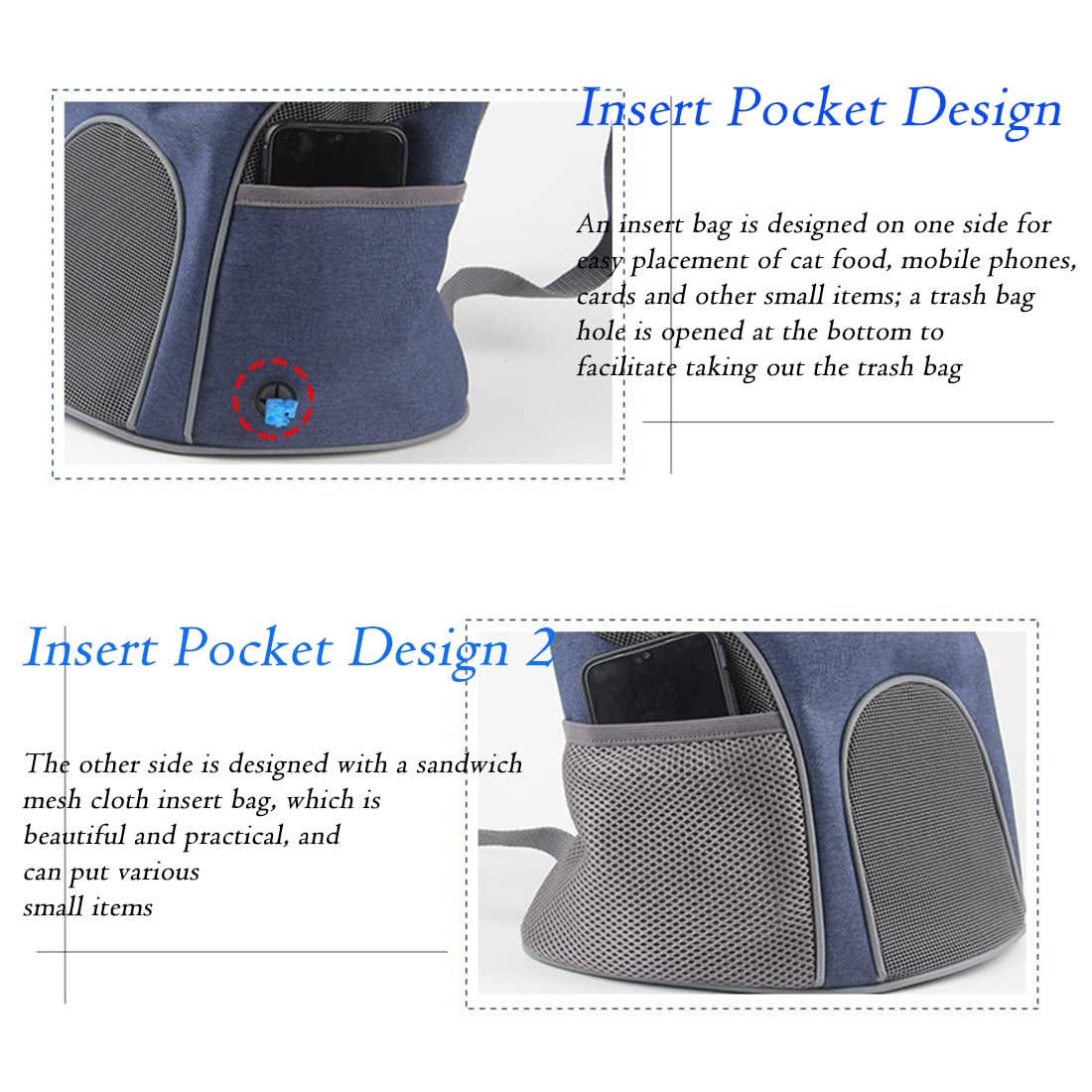 Zaino Trasportino Per Cani E Gatti - Borsa Traspirante Autunno/inverno Per Animali Fino A 3.5kg - Foto 9