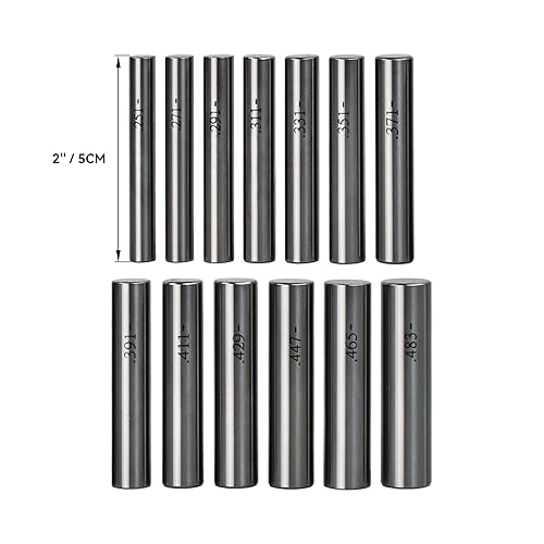 Miniatura 34 de HFS (R) Juego de medidores de pasador de acero Minus M3 con estuche de plástico para carpinteros y mejoras para el hogar 0.501-0.625" 125pcs