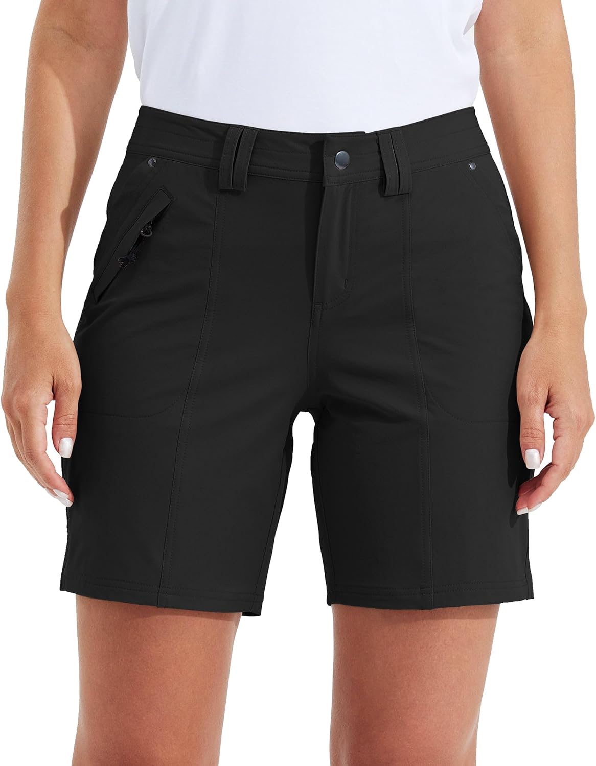 Willit Women's Golf Hiking Shorts 7" Quick Dry Athletic Shorts Casual Summer Shorts with Pockets Water Resistant - Image 4