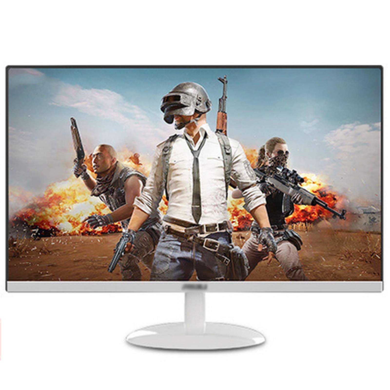 GAOLIGUO24-Inch LED backlit LCD Monitor, 75Hz Full HD (1920 x 1080) IPS Computer Monitor VA, Tilt, HDMI & VGA & DC Ports, 5ms,White