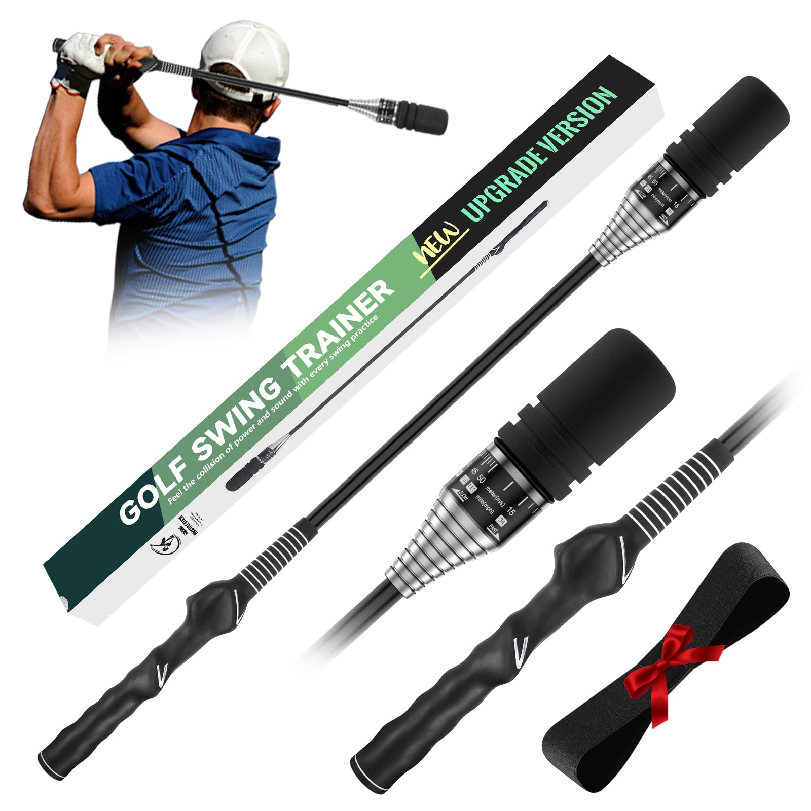 MIKOSI New Upgrade Golf Swing Trainer, Golf Grip Trainer for Warm