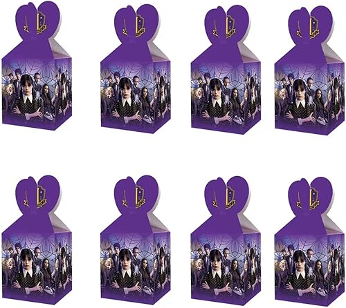 Miniatura 1 de 12 bolsas de regalo para fiesta de Wednesday Addams, bolsas de dulces para niños, suministros de fiesta de cumpleaños de Wednesday Addams