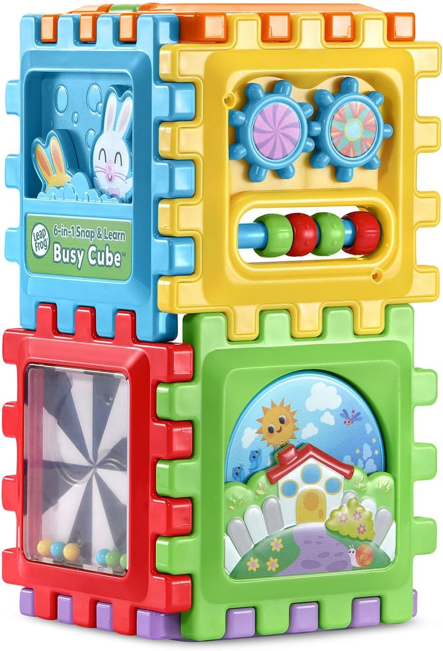 LeapFrog 6-in1 Snap and Learn Busy Cube Motor Skills Baby Toy