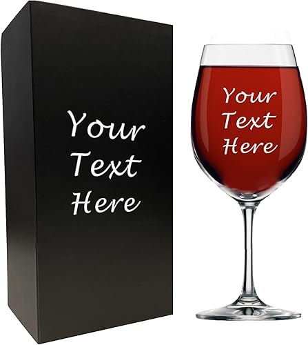 Miniatura 4 de My Personal Memories, Copa de vino personalizada con tallo - Grabado con tu texto personalizado