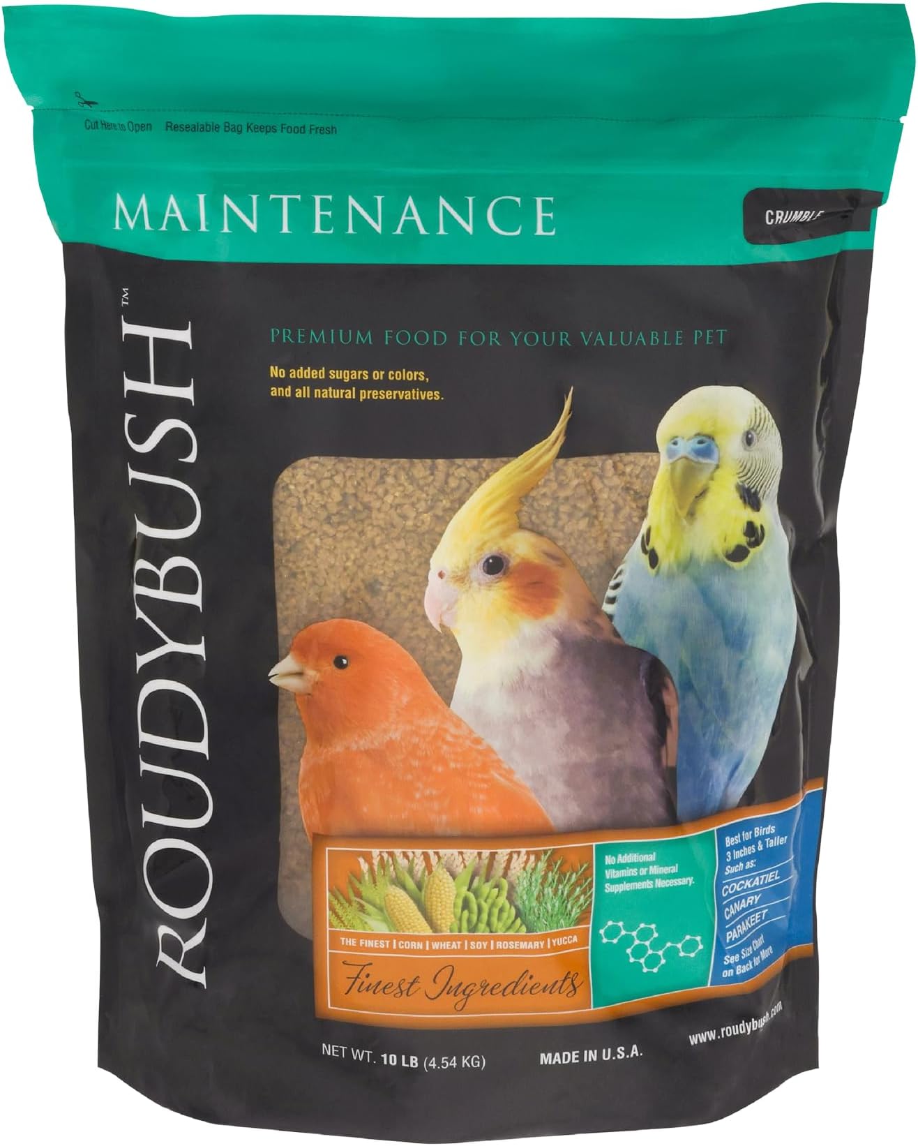 Daily Maintenance Bird Food, Crumbles, 10-Pound