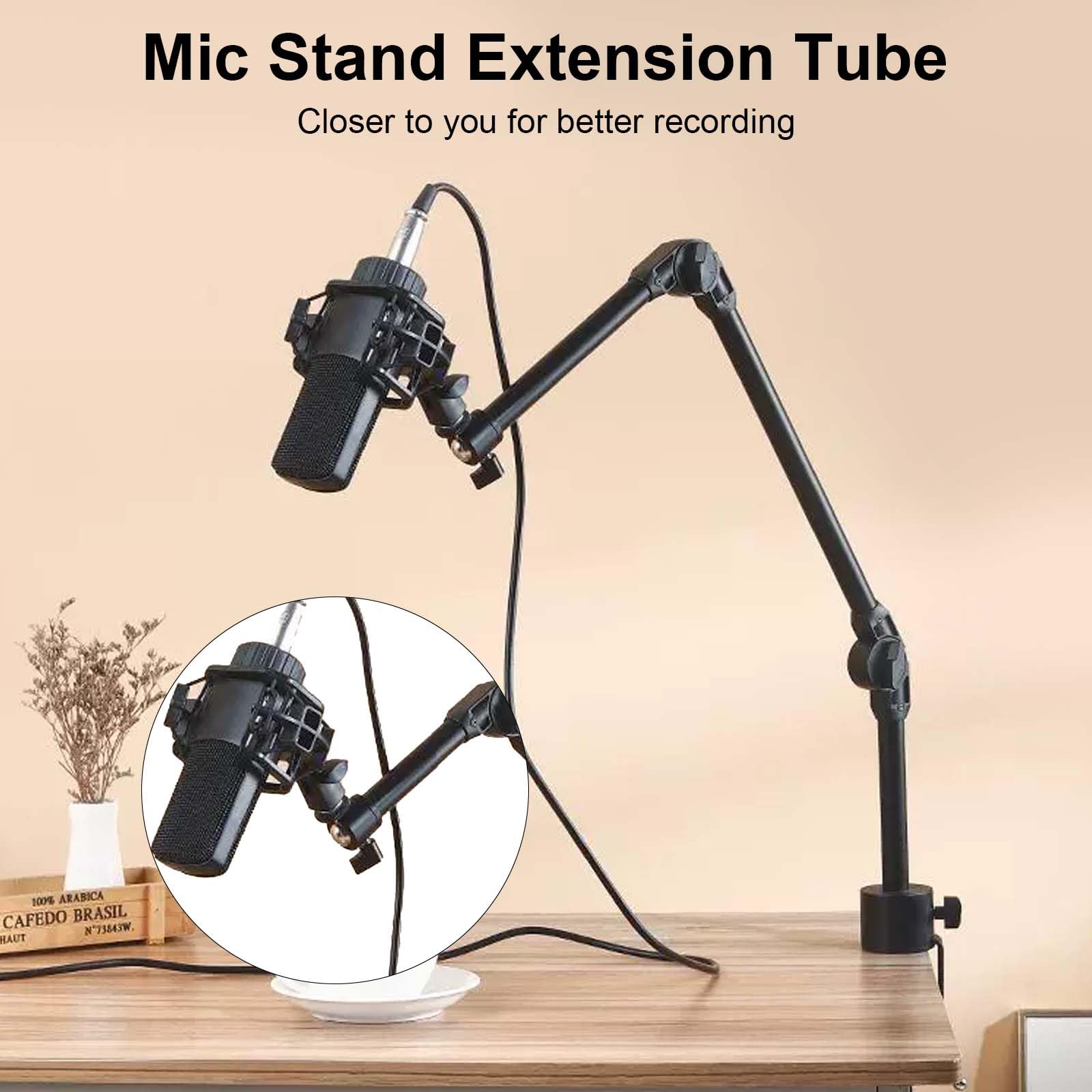 4pcs Microphone Extension Tubes and 4pcs Mic Thread Adapter (3/8 Female to 5/8 Male and 5/8 Female to 3/8 Male) - Image 4
