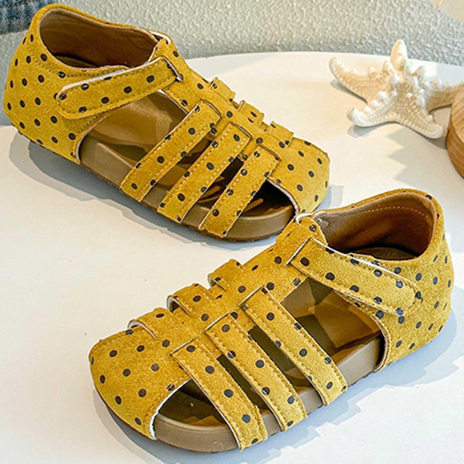 IWIHMIV Girls Athletic Sandals Summer Outdoor Child Lightweight Non Slip Breathable Closed Toe Sport Sandals