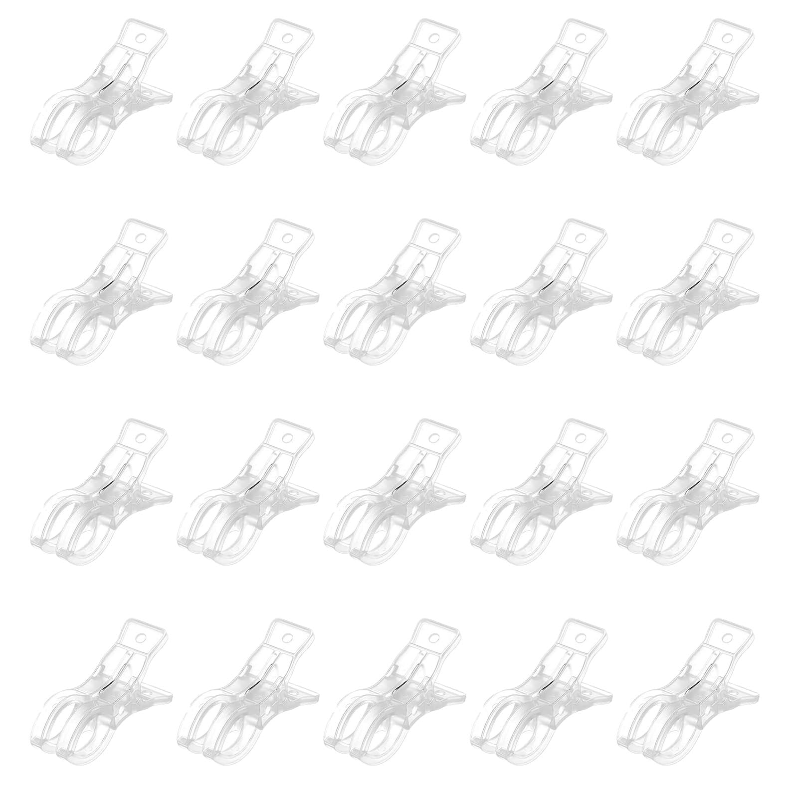 Elnwnnkc 20Pcs Invisible Spring Clamp Clear Balloon Fasteners Clips for Birthday Party Decoration and Wedding Backdrop Party Balloon Clamps
