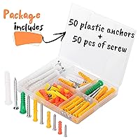 Vista 2 de Mr. Pen Kit de anclajes y tornillos de pared para paneles de yeso, surtido de 100 piezas, montaje de pared seco