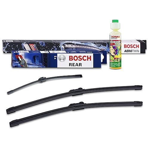 BOSCH Essuie-glace avant + arrière + nettoyant pour vitres 31185736