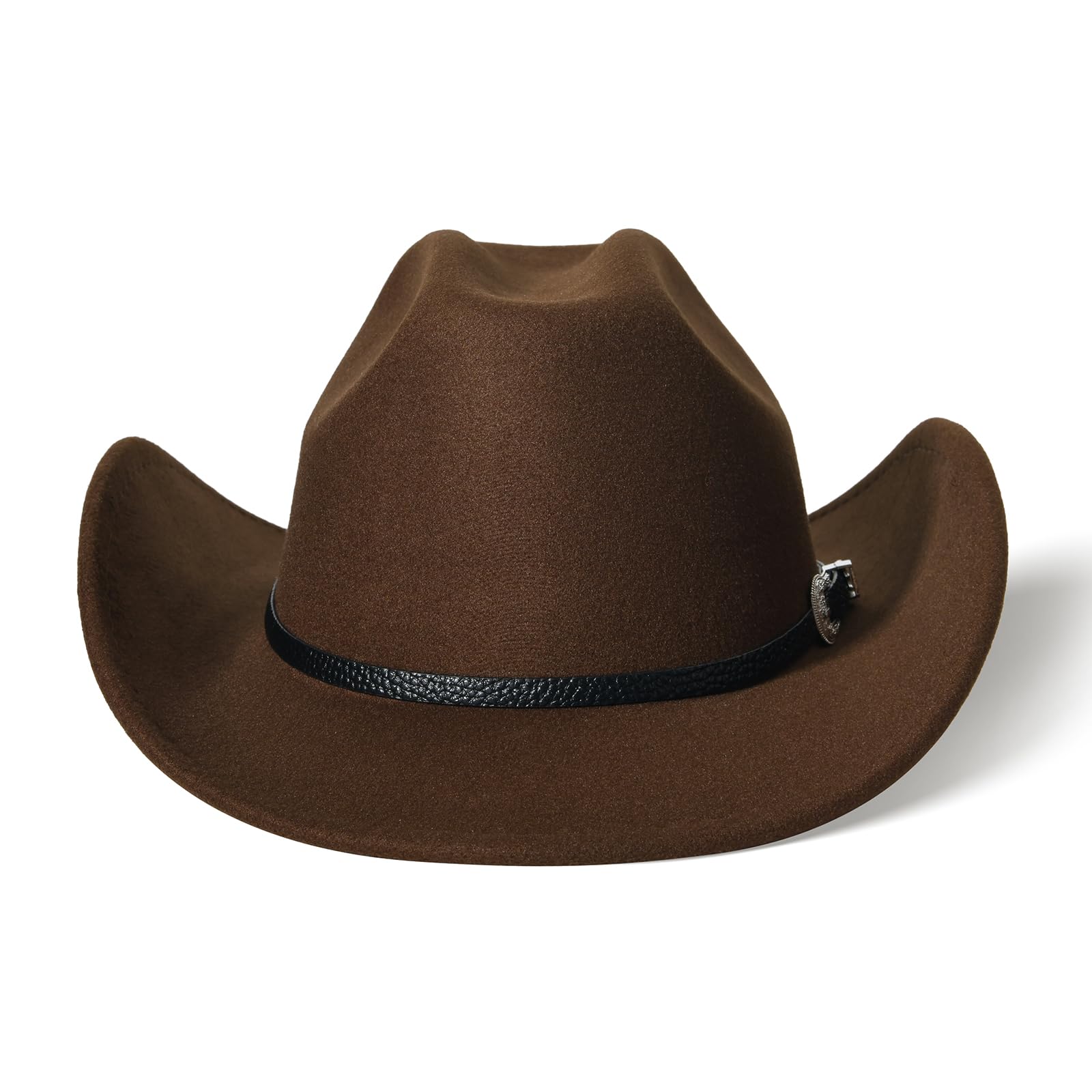 Willheoy Unisex Cowboyhut Schwarz Herren Cowgirl Kostüm Damen mit Band Werternhut Cowboyhut Fasching