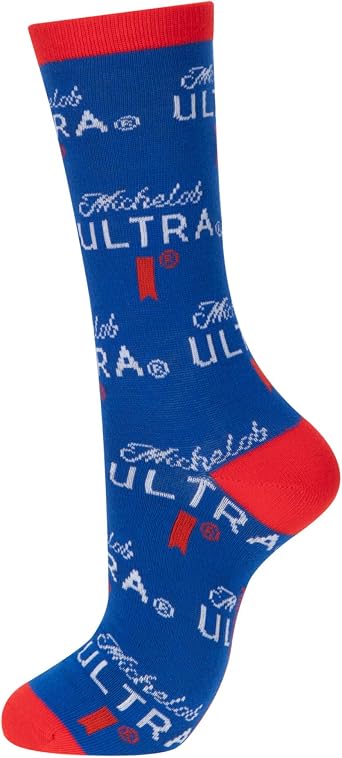Michelob Ultra Logo Pattern Crew Socks