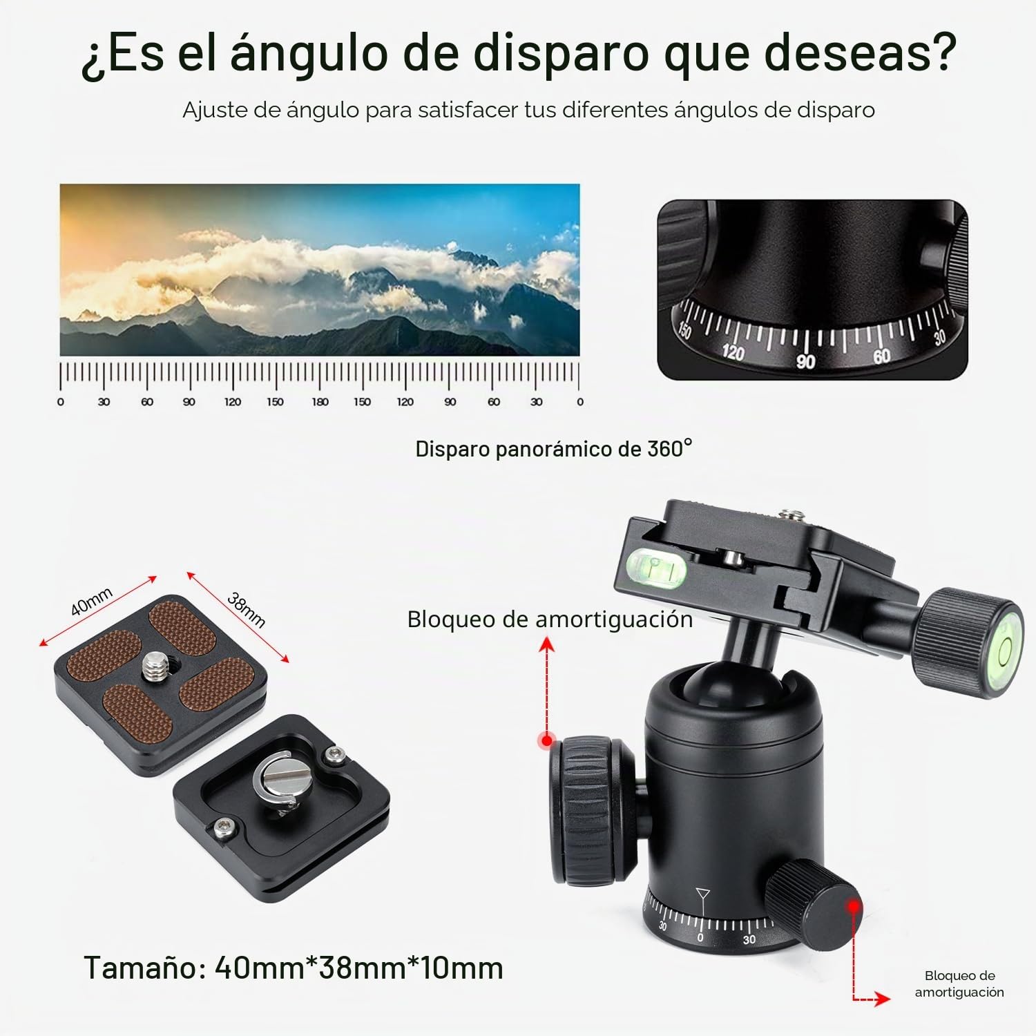 Koolehaoda Mini Trípode Portátil de 51cm de Aluminio con Cabeza de Bola de 360 Grados y Bolsa de Transporte para Cámara DSLR, Videocámara de Video, Carga de hasta 5 kg - (Azul)