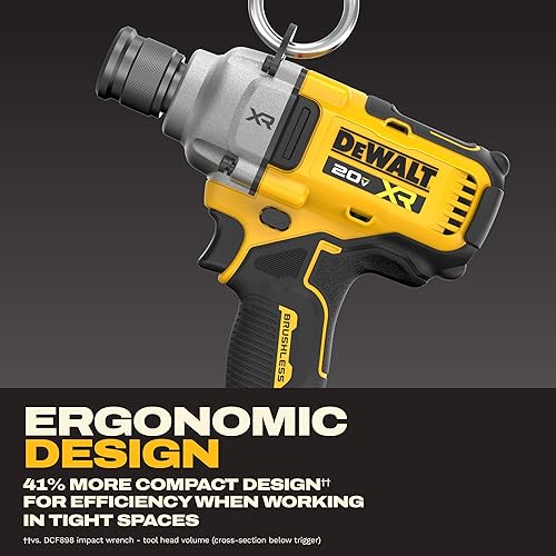 Miniatura 4 de DEWALT Llave de Impacto 20V MAX XR Inalámbrica de 716 pulgadas Sin Escobillas, Selección de Velocidad de 4 Modos Incluyendo Tornillo de Madera, Solo