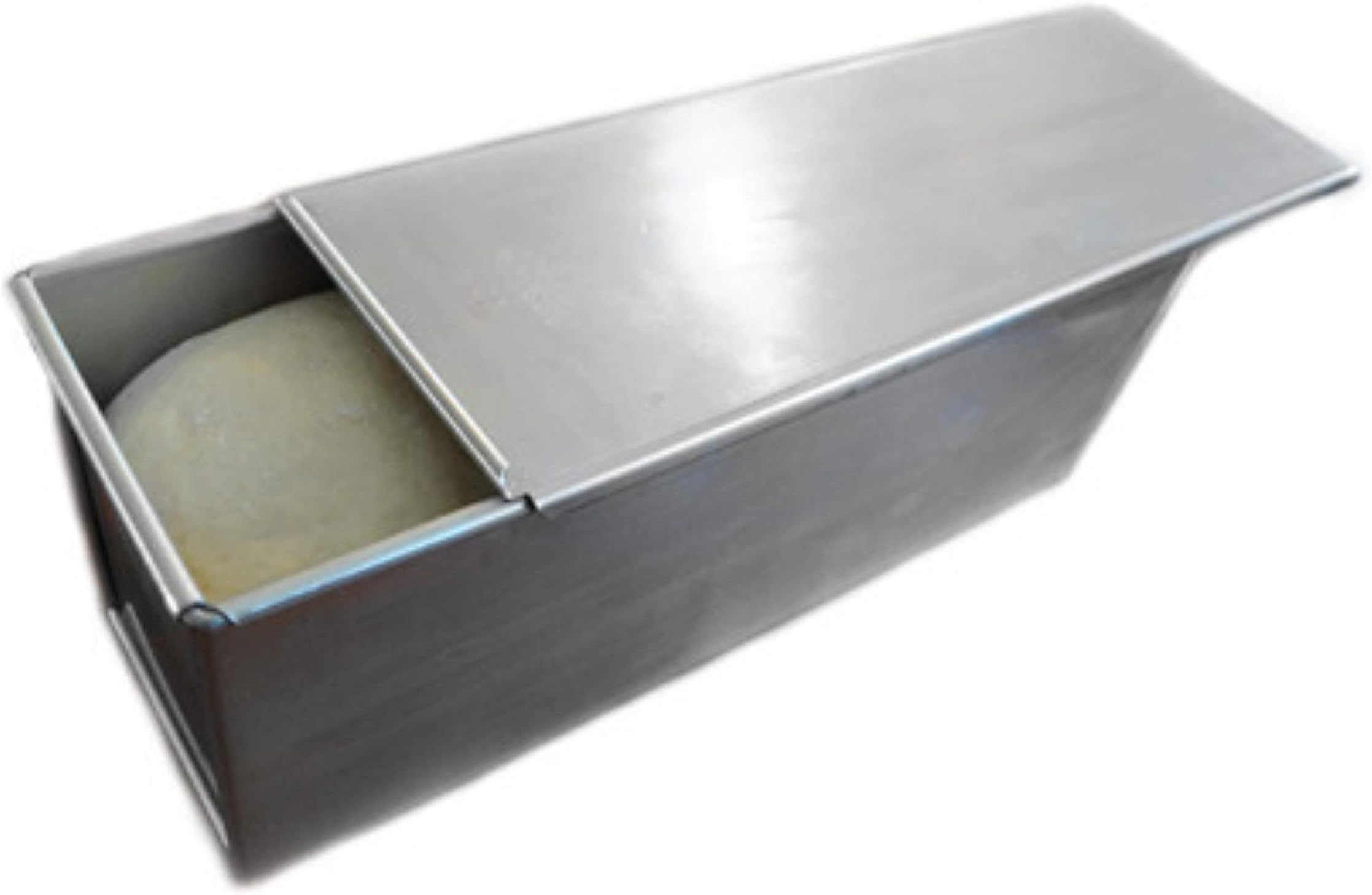 Rectangle Iron Sandwich Bread Mould/Pan/Tin Box with Cover for Baking 400gms Small (7x3.5x3.5 inch)