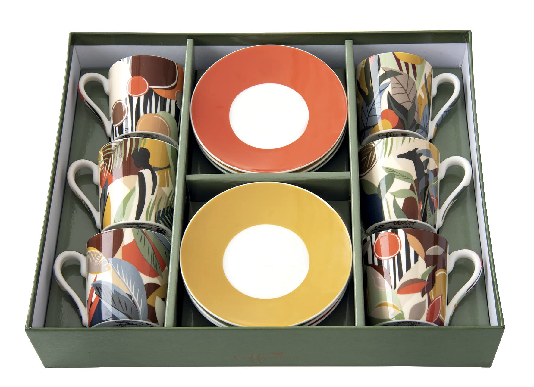 COFFRET 6 TASSES A CAFE 10CL EN PORCELAINE KILIMANJARO