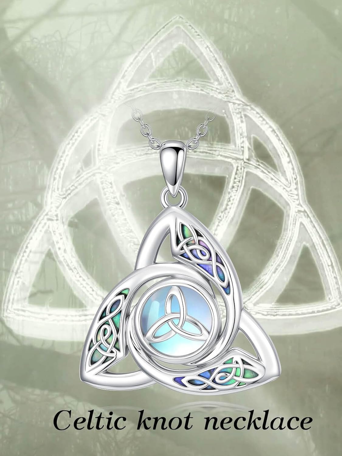 WINNICACA Valentines Day Gifts for Her Witches Knot Celtic Knot Necklace Sterling Silver Celtic Jewelry Protection Necklaces Irish Jewelry Birthday Gifts for Women Mom Wife Her - Image 5