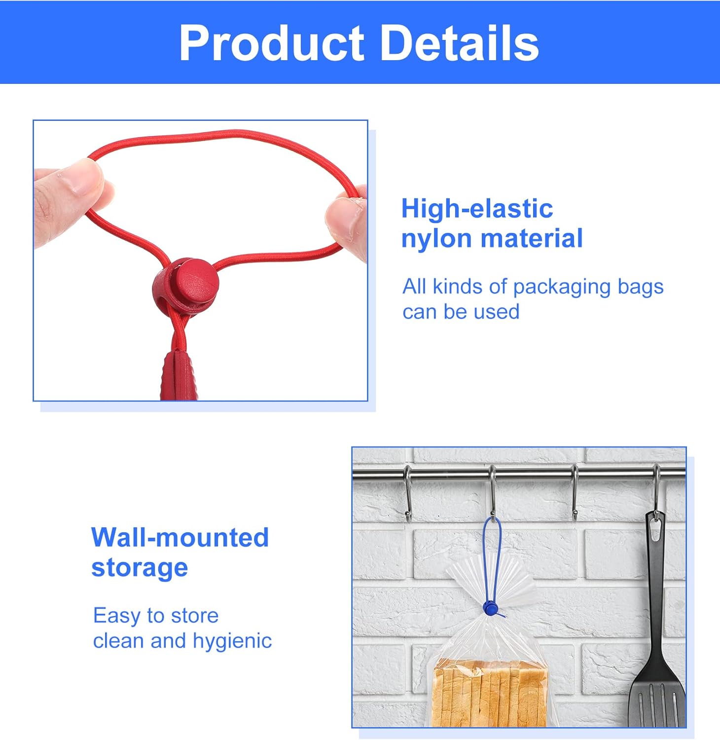 10Pcs Pottery Clay Bag Ties, Adjustable Nylon Elastic Bag Closures Pottery Tool Strap Holder, Ideal for Clay Bags Closure & Organization, Sculpting Enthusiasts Reuse - Image 3