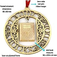 Vista 2 de Persuasion Jane Austen - Mini libro de arcilla enmarcado para decoración de pared para el hogar