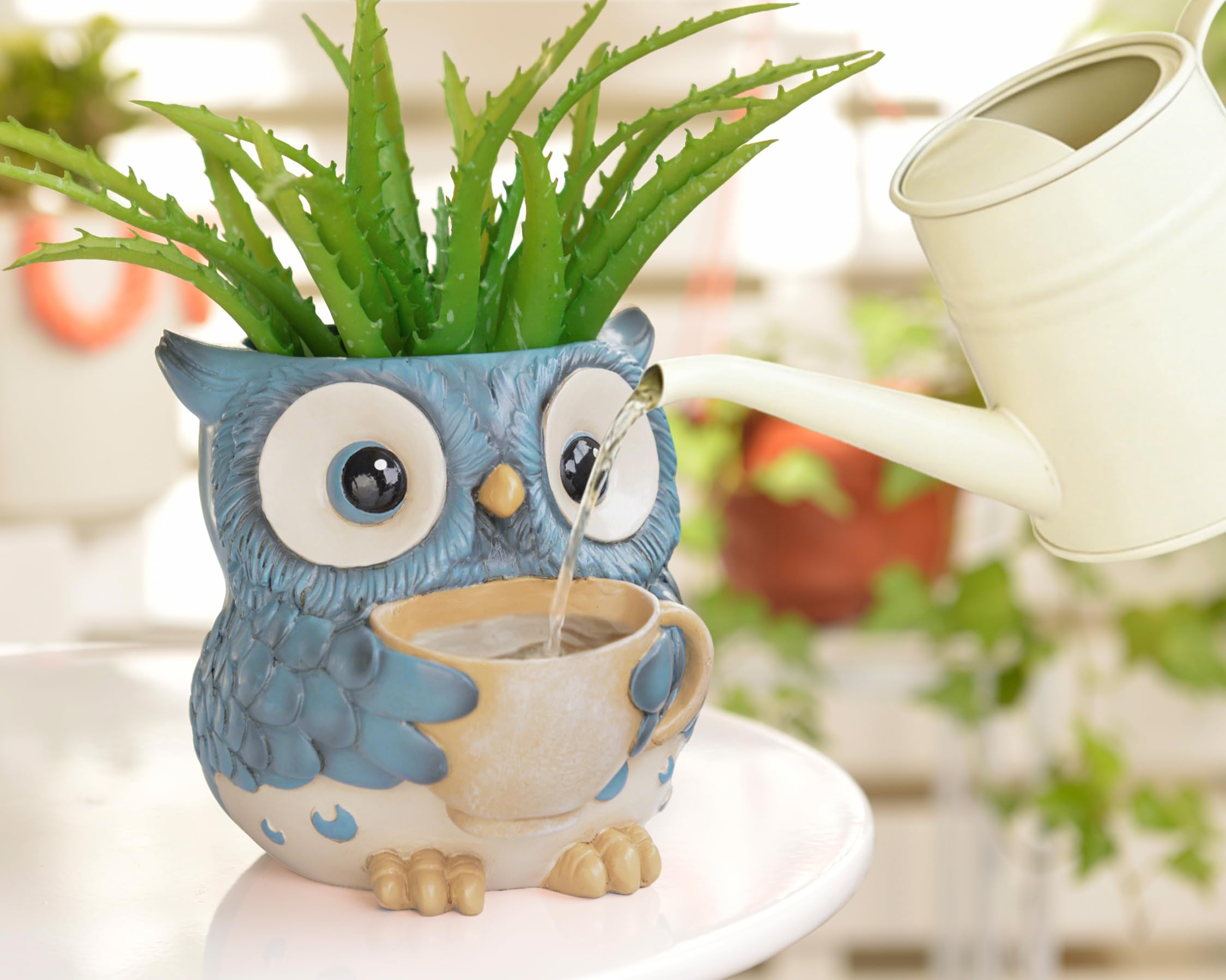 Amazon.co.jp: Saysmile ユニーク フクロウ 植木鉢 屋内 かわいい 小型