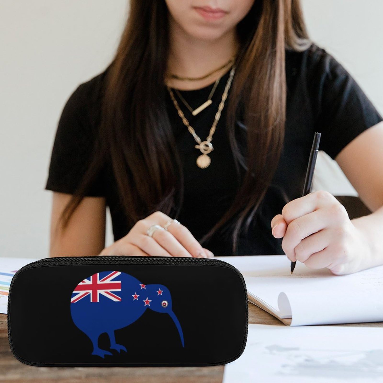 Amazon | ニュージーランド国旗キウイ かわいいペンケース ポータブル