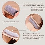 MAANGE 6 PCS Makeup Brushes Set Double Sided Makeup Brushes for Foundation Concealer Blush Eyeshadow Powder Blending Eyebrow Make Up Brushes (Coffee Brown)