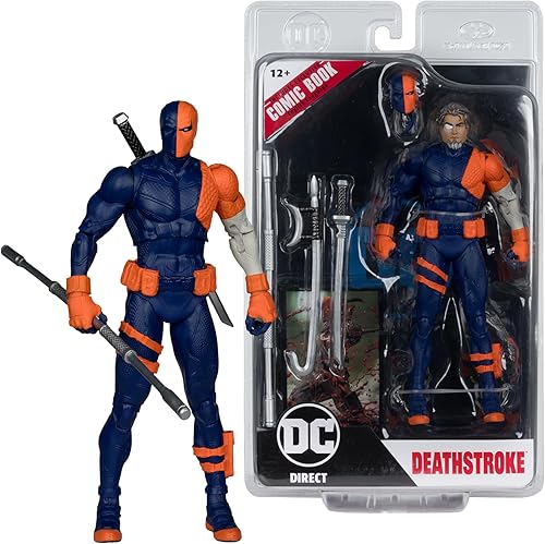 Miniatura 7 de McFarlane Toys - DC Direct Page Punchers Deathstroke (DC Rebirth) Figura de 7 pulgadas con cómic