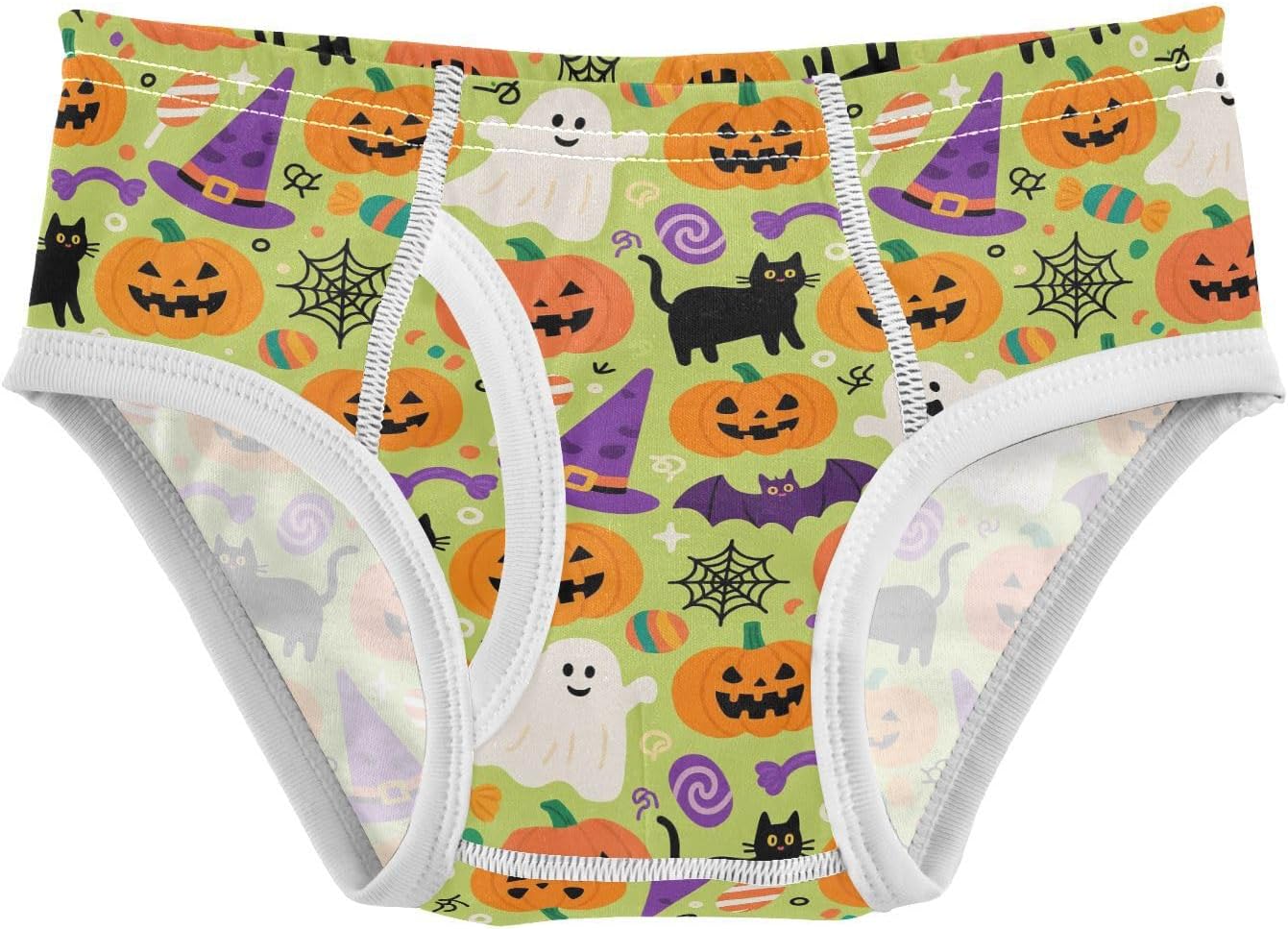 visesunny Boys Potty Training Underwear Halloween Cat Witch Hat Breathe Cotton Briefs Size 2T-8Y for Toddler
