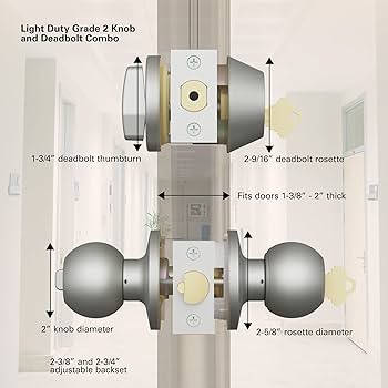 Amazon.co.jp: BRINKS Commercial 鍵付き玄関ドアノブ デッド