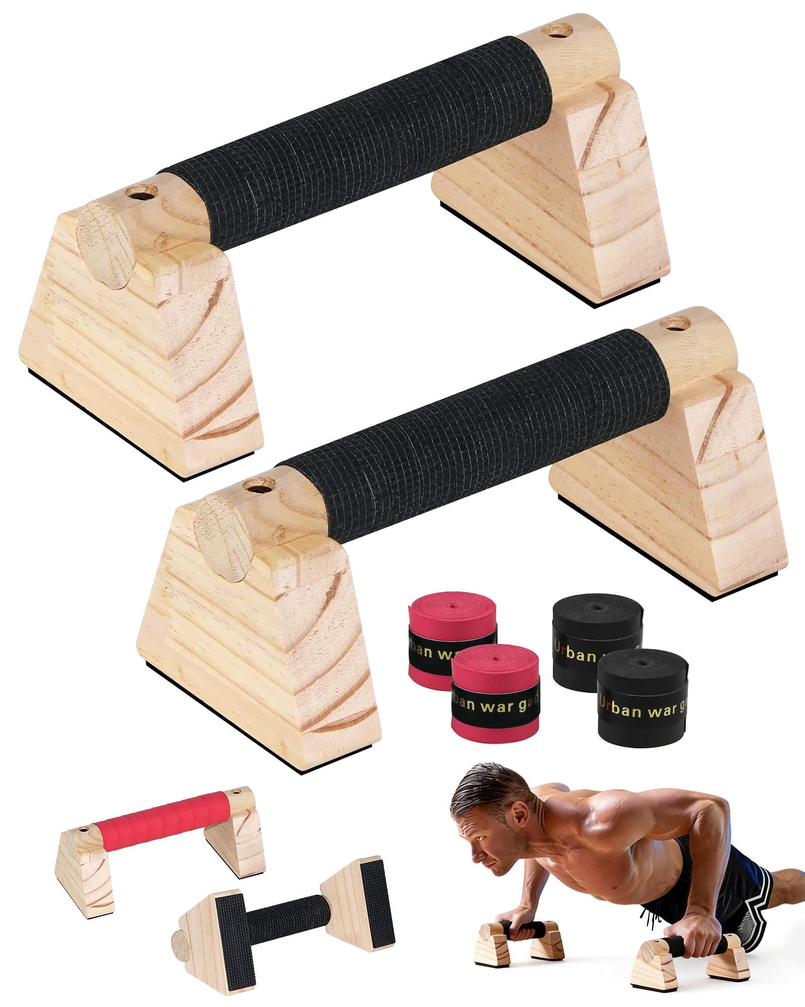Photo 1 of TRIZILLA Wood Push Up Bars for Strength Training