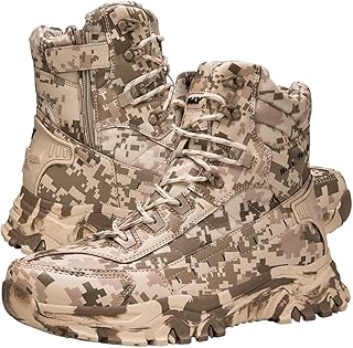 Men’s Tactical Boots Lightweight : Military Work Boots Breathable for Outdoor Hiking