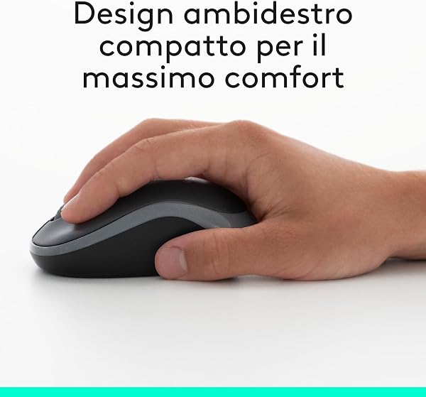 Logitech MK270 Combo Tastiera e Mouse Wireless per Windows, 2,4 GHz Compatto, 8 Tasti Multimediali e di Scelta Rapida, Durata - 2
