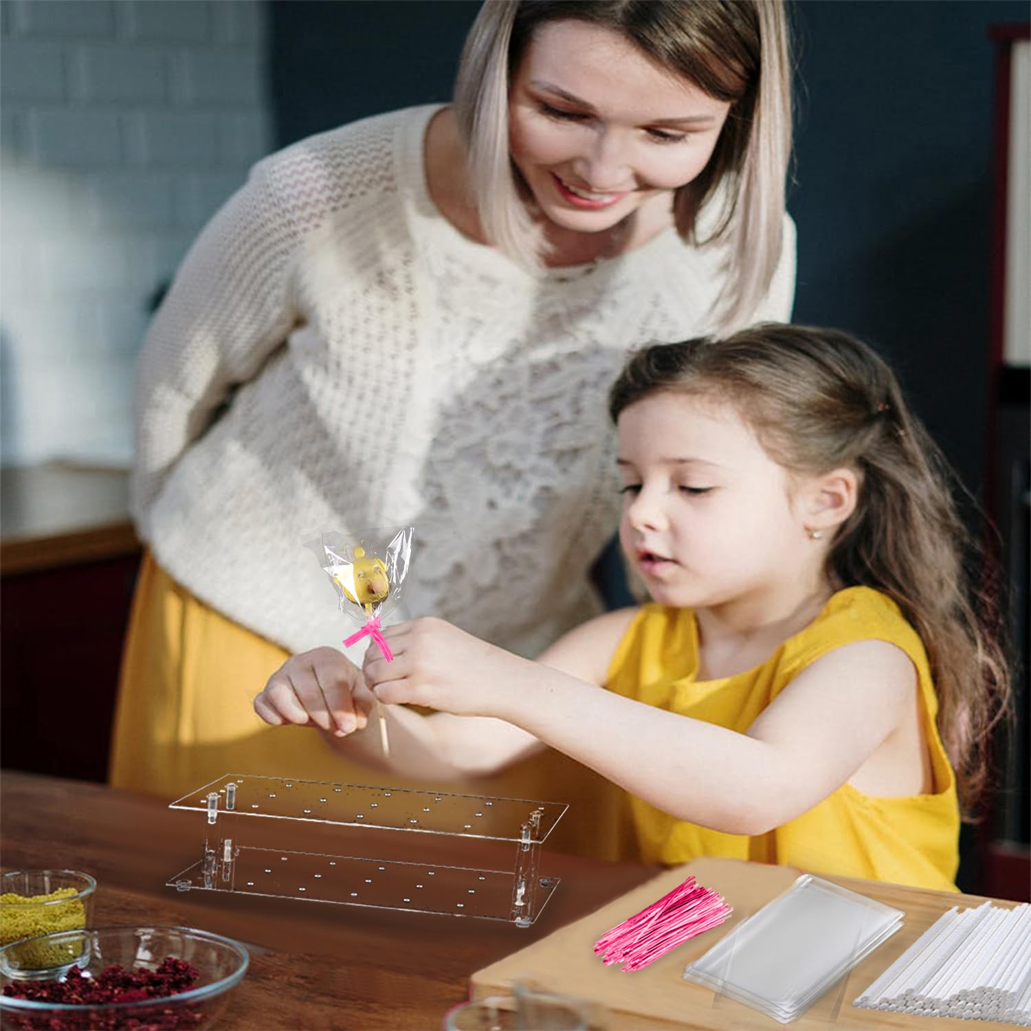 Aetubree Cake Pop Set – 300-teilig Mit Stielen, Tüten & Bändern Für DIY-Kuchen Am Stiel