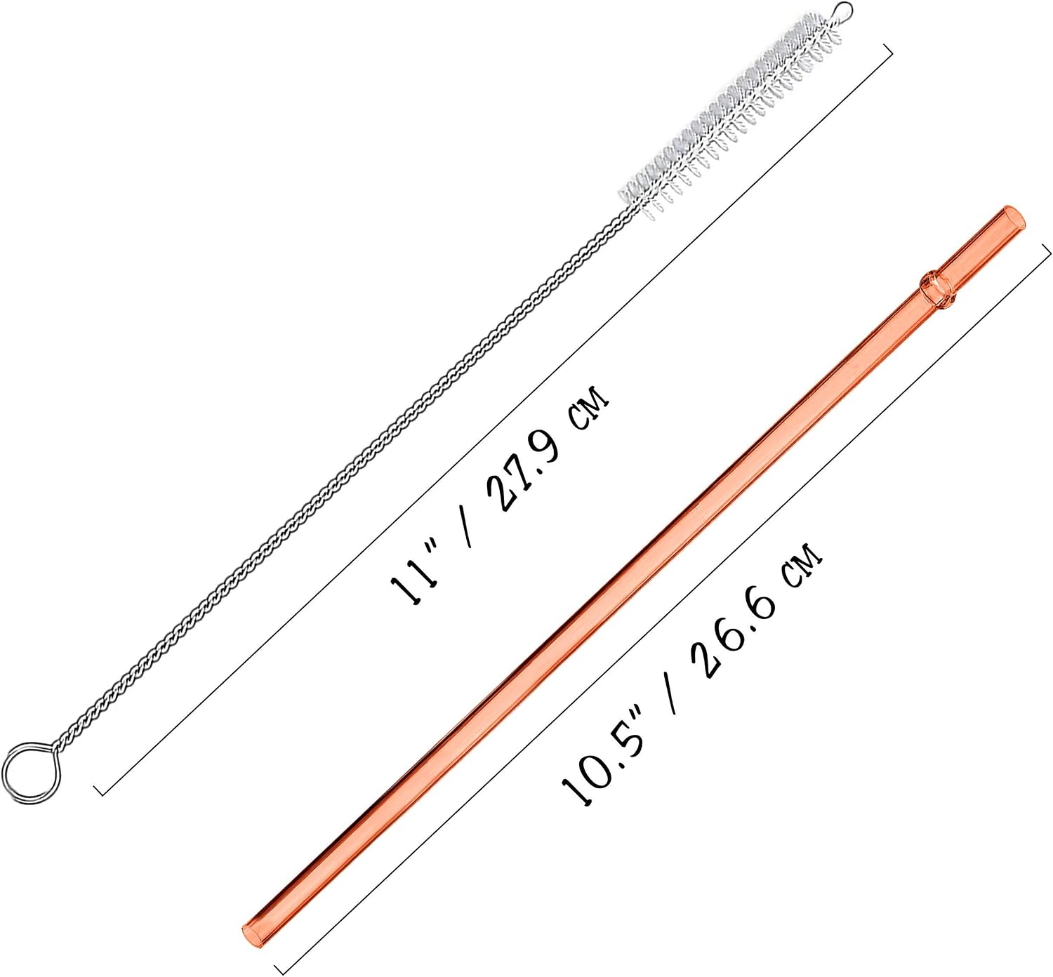 BaHoki Essentials Reusable Eco Friendly Colored Drinking Straws - Great for Drinking Smoothies and Shakes - with Deep Cleaning Brush, Long Acrylic Straw Set for Tumblers - 8 Pack