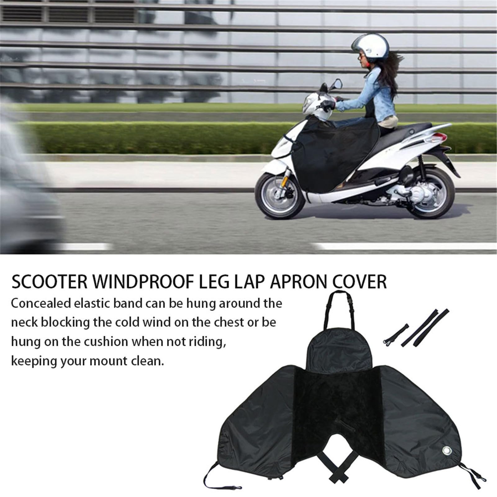 Tablier de jambe de scooter - Couverture coupe-vent pour voitures