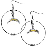 NFL Siskiyou Sports Womens Los Angeles Chargers 2 Inch Hoop Earrings One Size Team Color
