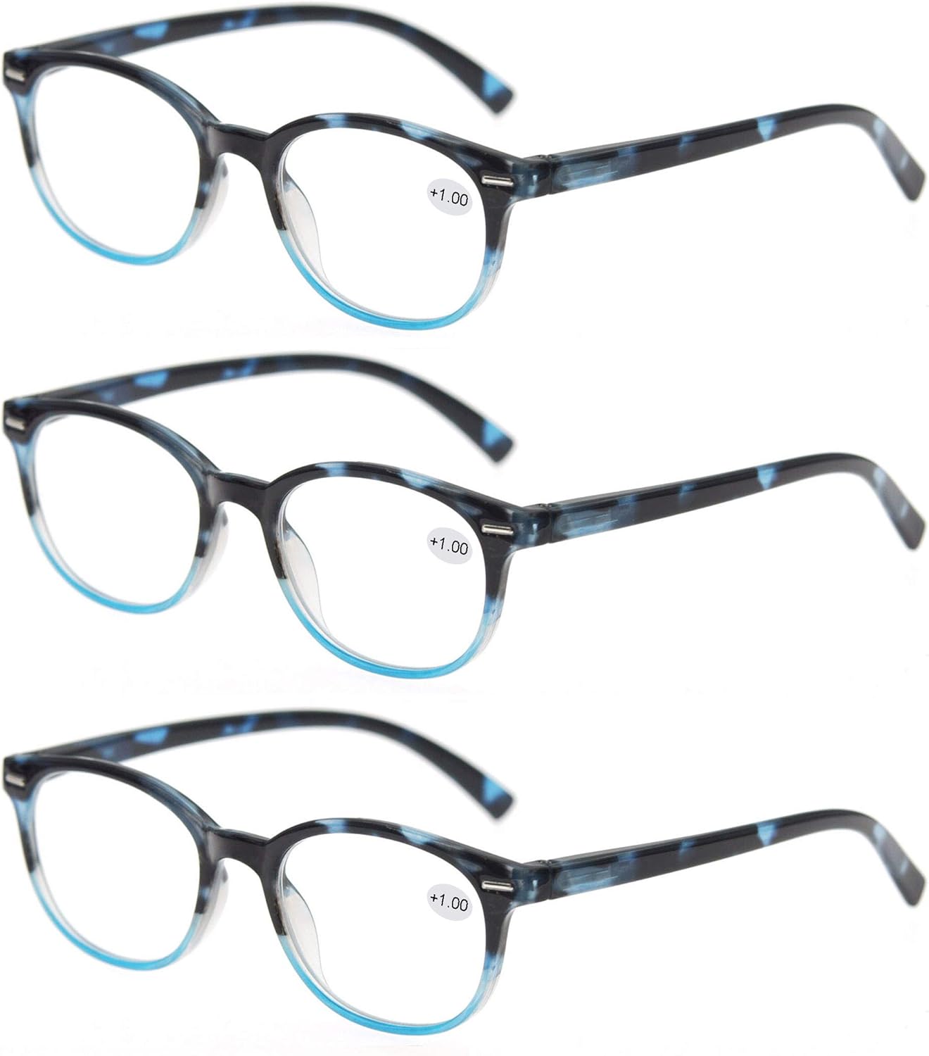 Women Reading Glasses 2.5 3 Pair Stylish Ladies Readers with Comfort